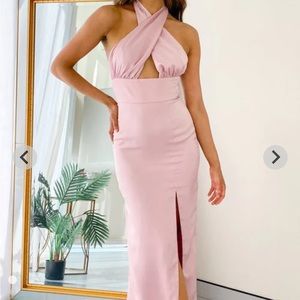 Beginning Boutique Light Pink Maxi Dress
